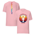 Lobster Crew Retro Tee with Rainbow Text on Back