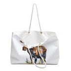 Moose Watercolor Weekender Tote Bag
