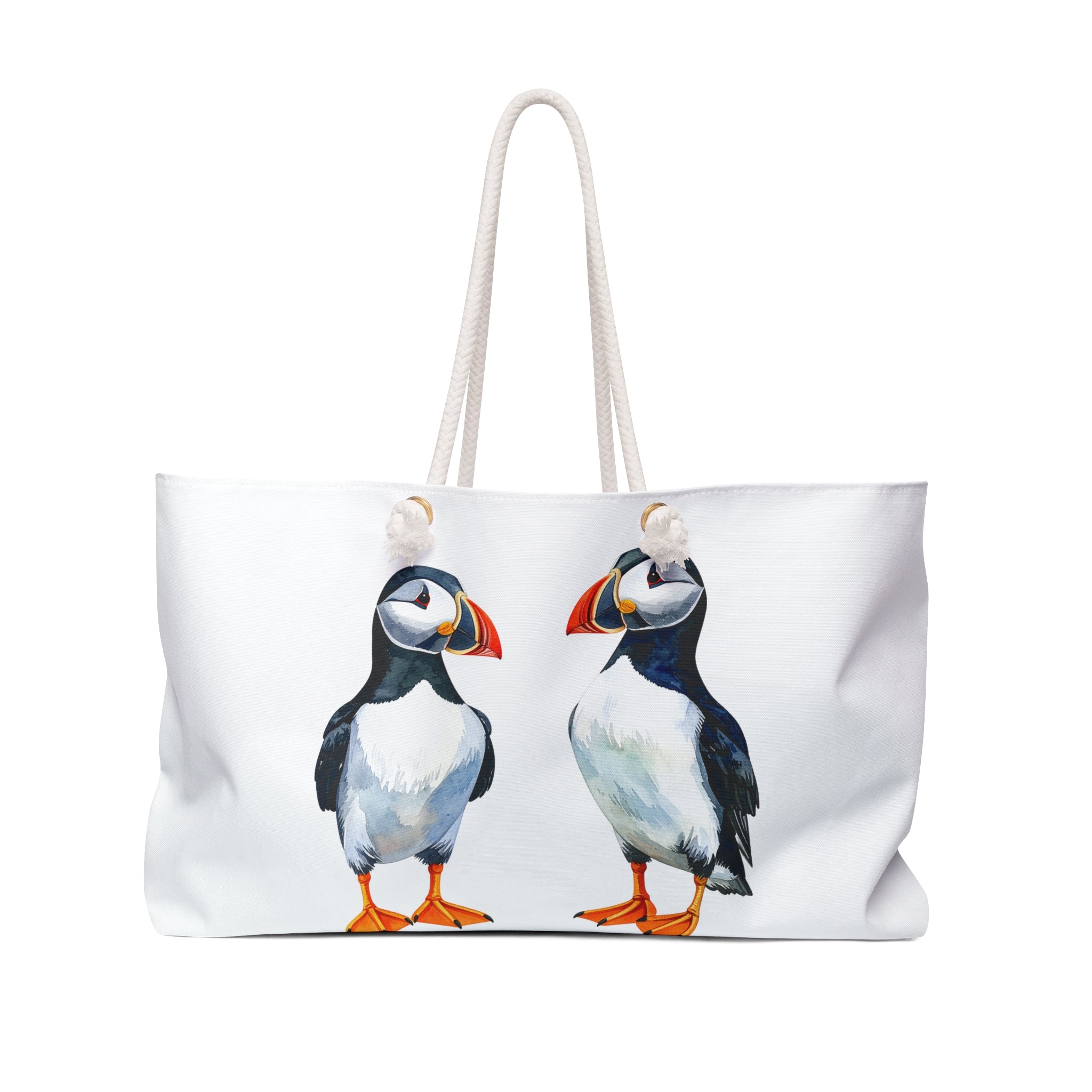 Puffin Watercolor Weekender Tote Bag