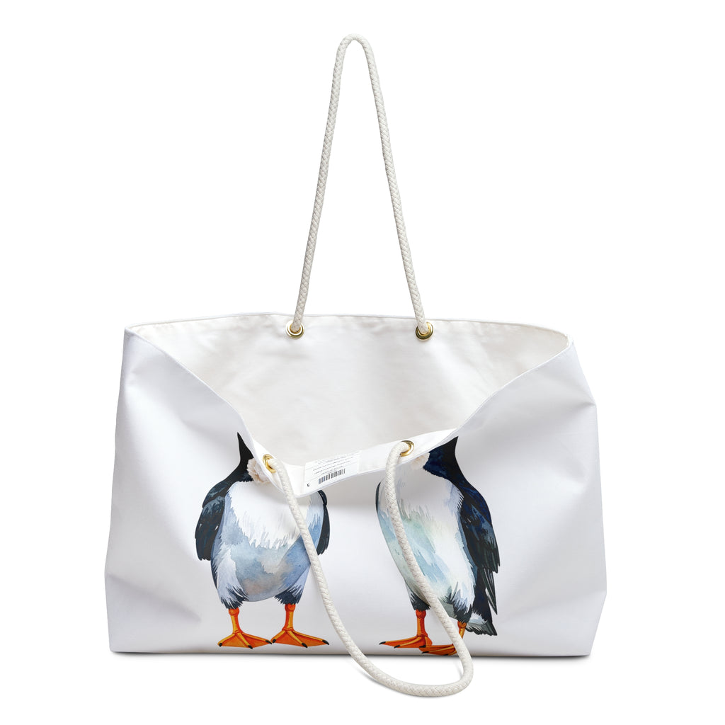 Puffin Watercolor Weekender Tote Bag