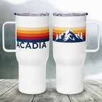 Acadia Retro Stripes Insulated Tumbler | New England Summer Travel Mug