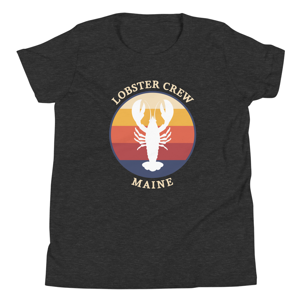 Youth Lobster Crew Tee with Retro Back Print | Kids Maine T-Shirt | New England Summer