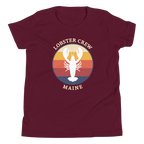 Youth Lobster Crew Tee with Retro Back Print | Kids Maine T-Shirt | New England Summer