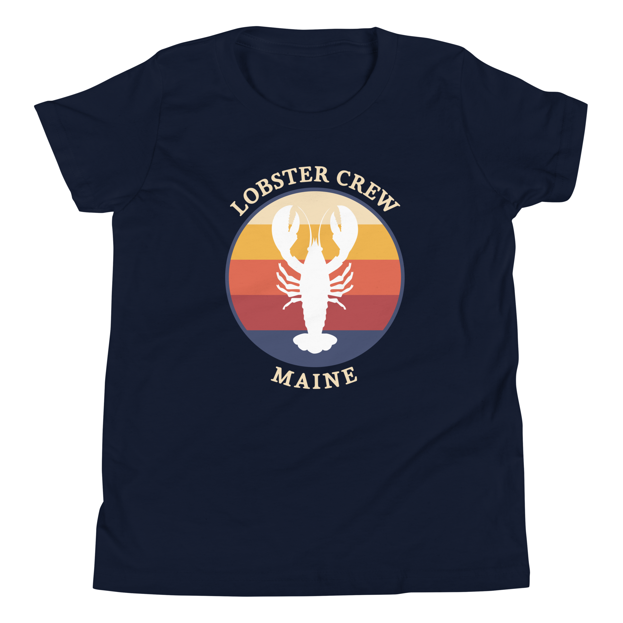 Youth Lobster Crew Tee with Retro Back Print | Kids Maine T-Shirt | New England Summer